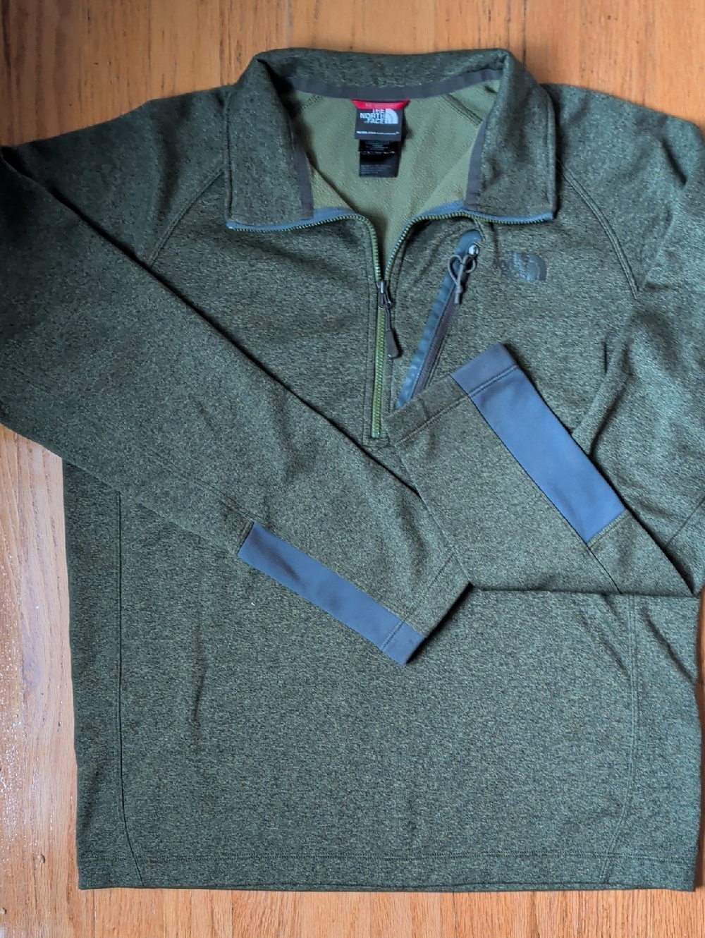 The North Face Olive Green Half-Zip Fleece Pullover